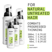 NIOXIN Nioxin System 2 Scalp + Hair Thickening Treatment - Hair Loss Serum for Natural Hair with Progressed Thinning - With Niacinamide & Biotin (100ml)