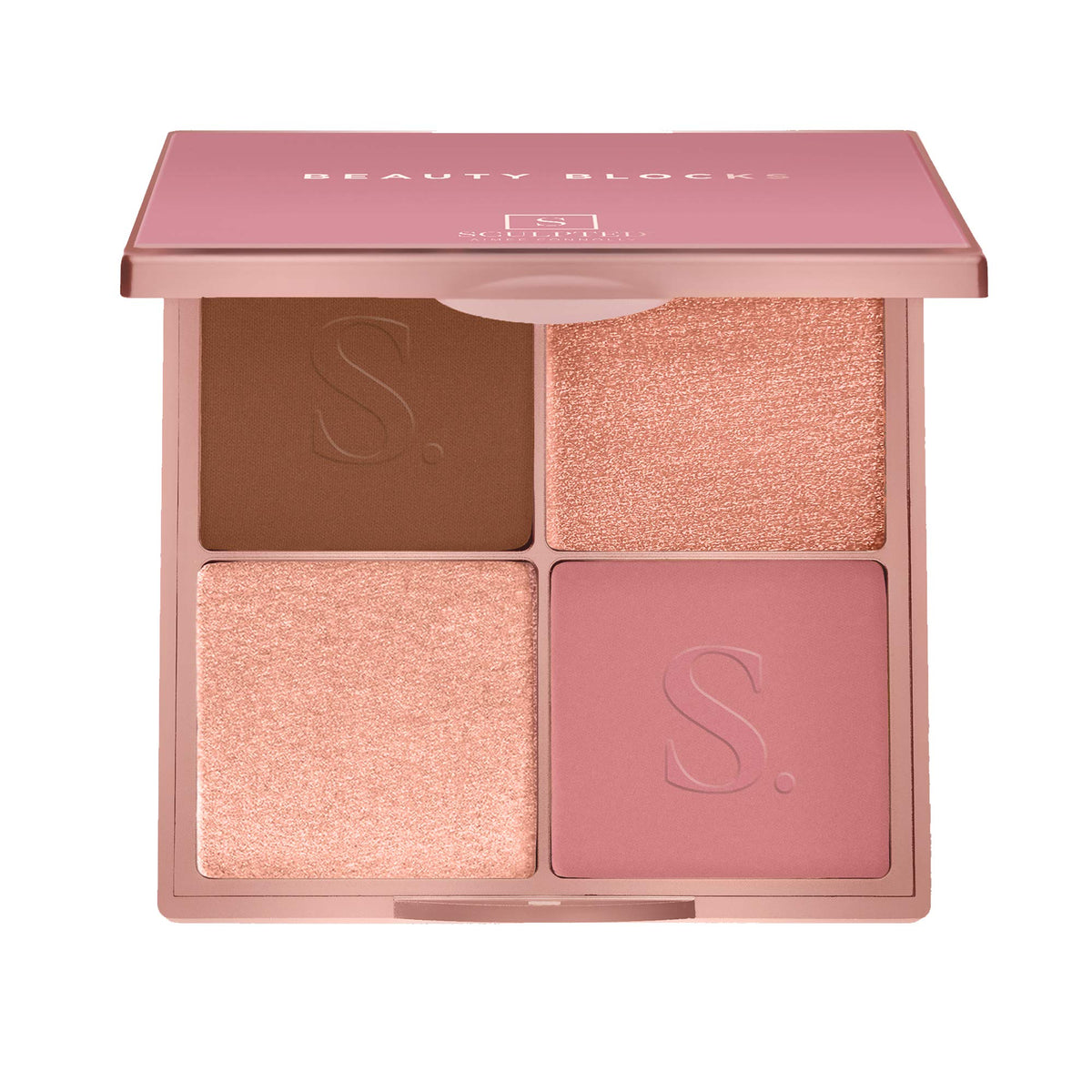 SCULPTED by Aimee Connolly Beauty Blocks 4-in-1 Face Palette from Sculpted by Aimee (Deep) - Vegan Bronzer, Blusher, Powder & Cream Highlighters to Define and Glow