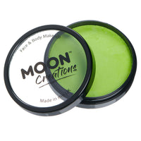 Moon Creations Pro Face & Body Makeup | Light Green | 36g | Professional Colour Paint Cake Pots for Face Painting | Face Paint For Kids, Adults, Fancy Dress, Festivals, Halloween