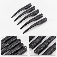 NICENEEDED 20 Pcs Long Finger Claws Fake Nail Rings, Black Fingernail Rings Claw, Knuckle Protectors Fingertip Extension Halloween Vampire Nails for Cosplay Drama Belly Dance Show