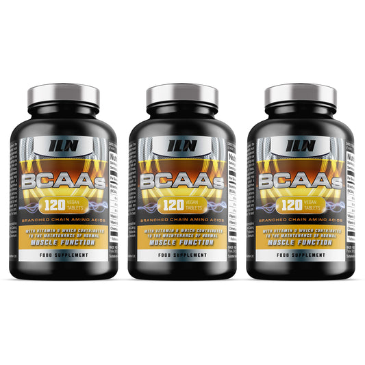 Iron Labs Nutrition BCAA Tablet - BCAAs (360 Tablets) - 2400mg BCAAs per Serving - BCAA Amino Acids with Vitamin D for Normal Muscle Function - Suitable for Vegans & Vegetarians (Pack of 3)