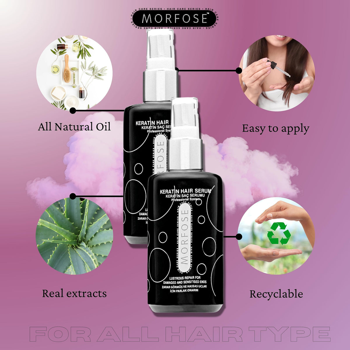 MORFOSE 2 x Morfose Keratin hair serum 75 ml