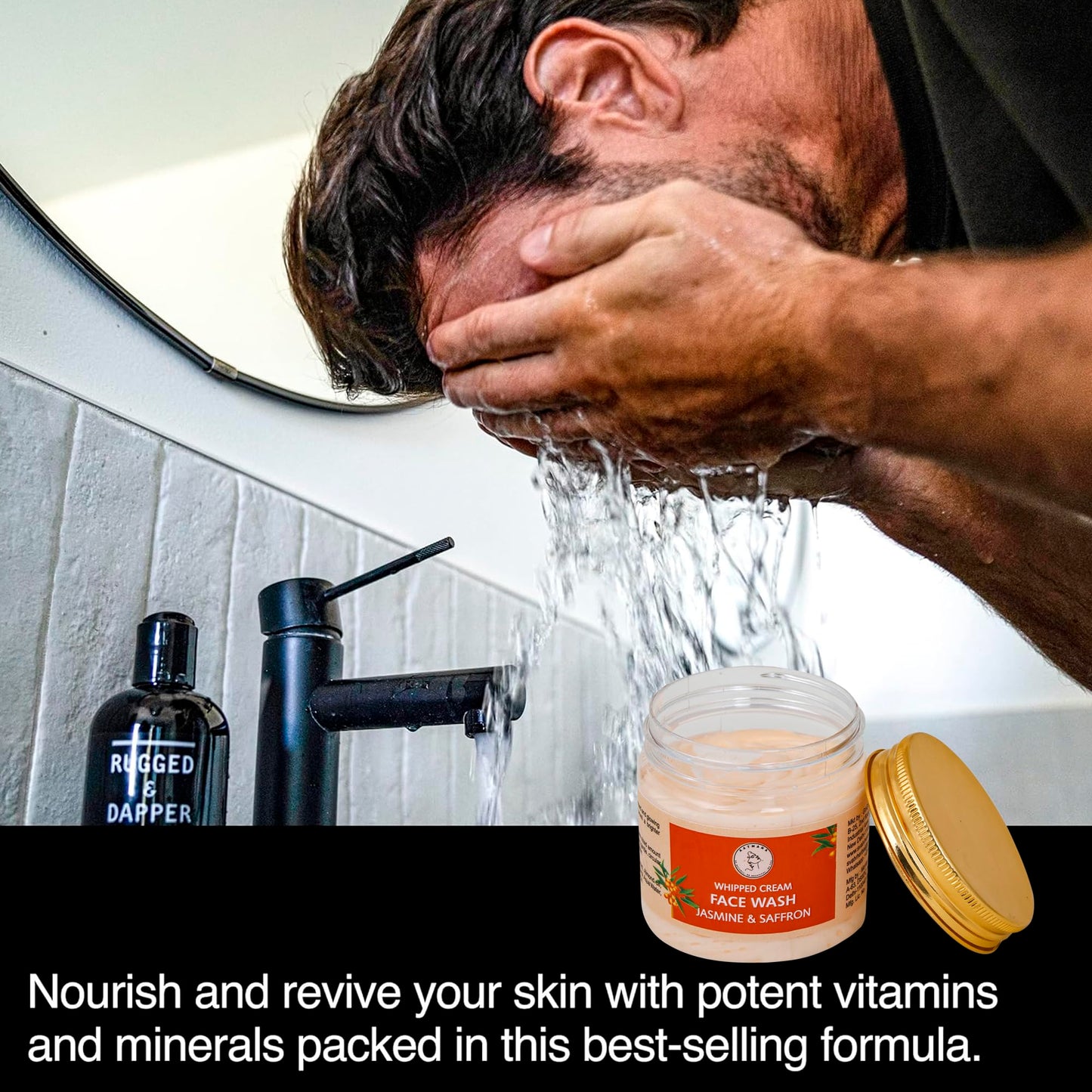 AATMANA Face Wash Jasmine & Saffron | Hydrating Face Wash for Sensitive Skin, Removes Makeup & Gently Cleanses Without Over Drying -100 Grams