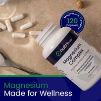 nutriluxe Nutriluxe Magnesium Glycinate Complex - 202mg Elemental Magnesium, 3 Forms - High Absorption - Chelated - Sleep, Muscle Function & Energy Support - UK Made, GMP Certified - 120 Vegan Capsules