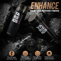 MIFANYO Instant Hair Thickening Fibers, Black, Hair Building Fibers for Conceals Hair Loss, Instantly Hairline Filler Powder for Thinning Hair, Women Root Touch Up, Men Bald Spot Cover Up