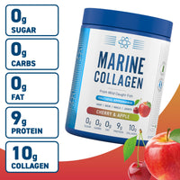 Applied Nutrition Marine Collagen Powder - Hydrolysed Collagen Protein, Healthy Skin, Hair, Nails (Cherry & Apple) (300g - 25 Servings)