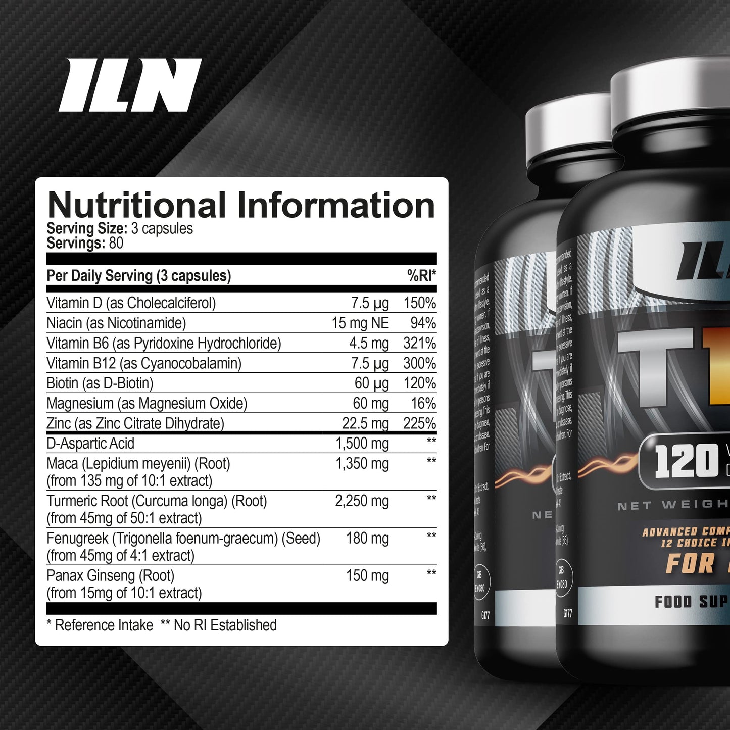 Iron Labs Nutrition T19 for Men Aged 40+ - with D-Aspartic Acid, Fenugreek and Maca - Natural Vitamin Booster for Men - Nutrient Booster (240 Vegetarian Capsules - 2 Pack)