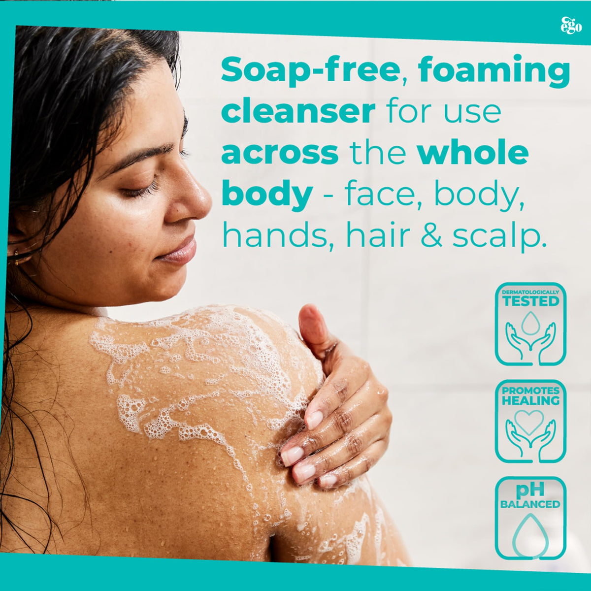 QV Gentle Wash (250g) for Dry, Sensitive Skin, pH Balanced, Unscented, Soap Free Body Wash, Moisturising Soap alternative that lathers for Dry Skin, Eczema, Psoriasis, Dermatitis