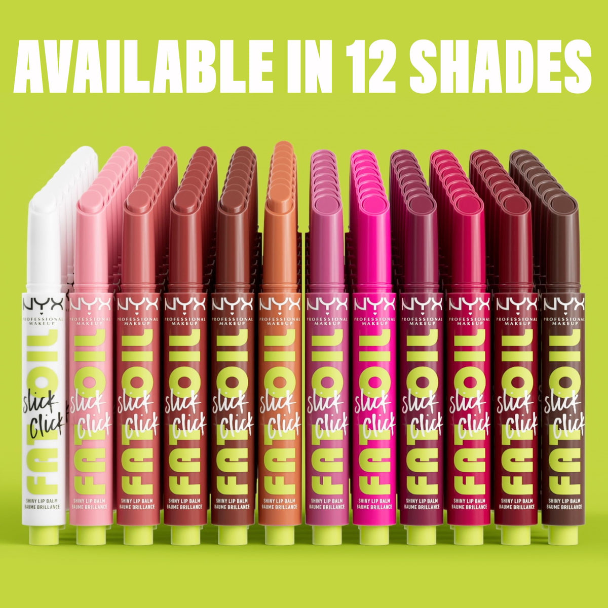 NYX PROFESSIONAL MAKEUP NYX Professional Makeup Lip Balm, A Hint of Colour, Infused with Oils for Long Lasting Hydration, Lightweight & Vegan Formula, Fat Oil Slick Click, Clout