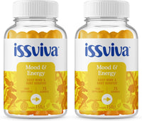 issviva MENOPAUSE Issviva Gummies Mood and Energy Supplements with Vitamins B1, B2, B6, B12, C and Biotin for Women - Orange Flavoured, 150 Gummies - 300g (Twin-Pack)