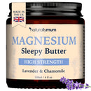 Magnesium Butter [NATURAL & VEGAN] - Topical Magnesium Chloride Cream Butter Support for Sleep, Bone, Heart & Muscle Health - Lavender & Chamomile – High Strength - Made in UK & Safe for Kids