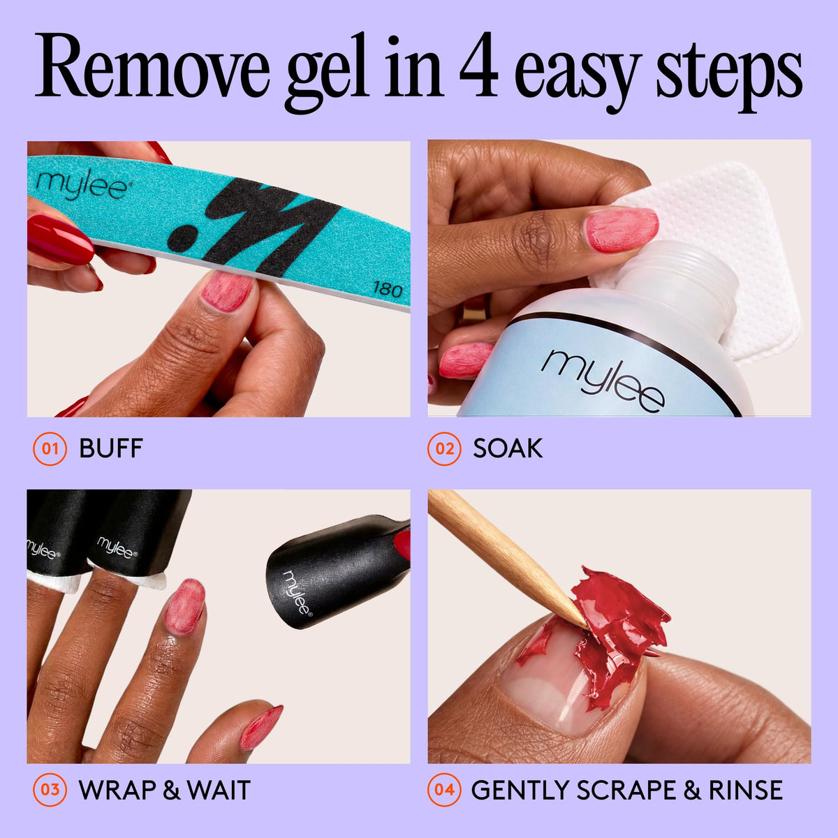 MYLEE Mylee 100% Pure Acetone (600ml) - Gel Nail Polish Remover – Maximum Strength Professional Soak-Off for UV/LED, Acrylics, Nail Tips & Glue - Made in the UK