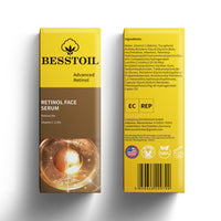 Besstoil Retinol Serum for Face,High Strength Anti-aging Serum with 5% Retinol & 2.5% Vitamin C Outstanding Synthetic Effect to Reduce Wrinkle and Dark Circle (30ml)
