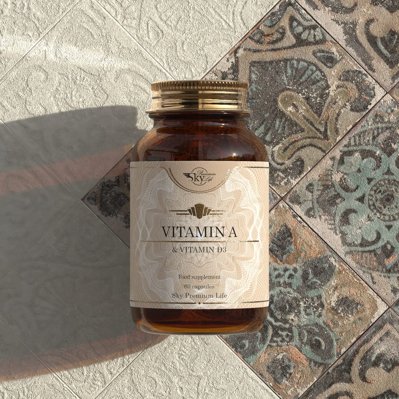 Sky Premium Life Vitamin A - 60 Vitamin A Capsules with Vitamin D3 to Maintain Immune System and Vision - 2 Months Supply