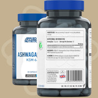 Applied Nutrition Ashwagandha KSM-66 - Premium Ashwagandha Herbal Supplement for Energy, Anxiety, Stress, Made in The UK (60 Capsules)