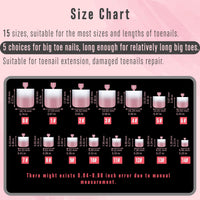 NOVO OVO Ombre French Tip Press on Toe Nail Tips, Sharp Square Pre-Designed Soft Gel False Toenail Extension, BERRY PINK Pre-applied Tip Primer & Base Coat, Full Cover Acrylic DIY x 15 Sizes 240 pcs