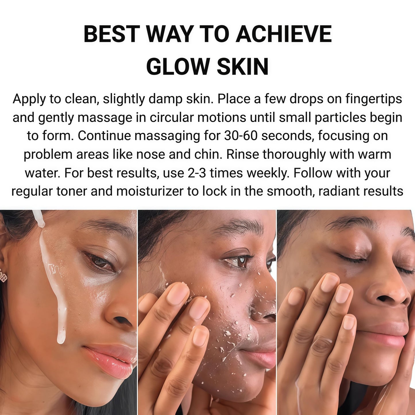 Curlady ANGEL SILK Peel Shot Glow Rice Ampoule Duo, 2025 Upgrade Black and White Rice Exfoliate, Gentle Peel, Pore Minimizing, Exfoliating Face and Body Scrub for All Skin Types