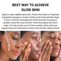 Curlady ANGEL SILK Peel Shot Glow Rice Ampoule Duo, 2025 Upgrade Black and White Rice Exfoliate, Gentle Peel, Pore Minimizing, Exfoliating Face and Body Scrub for All Skin Types