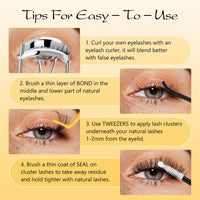 QUEWEL Clusters Lashes Kit 320 Pcs Individual-Lashes with Lash Bond &Seal