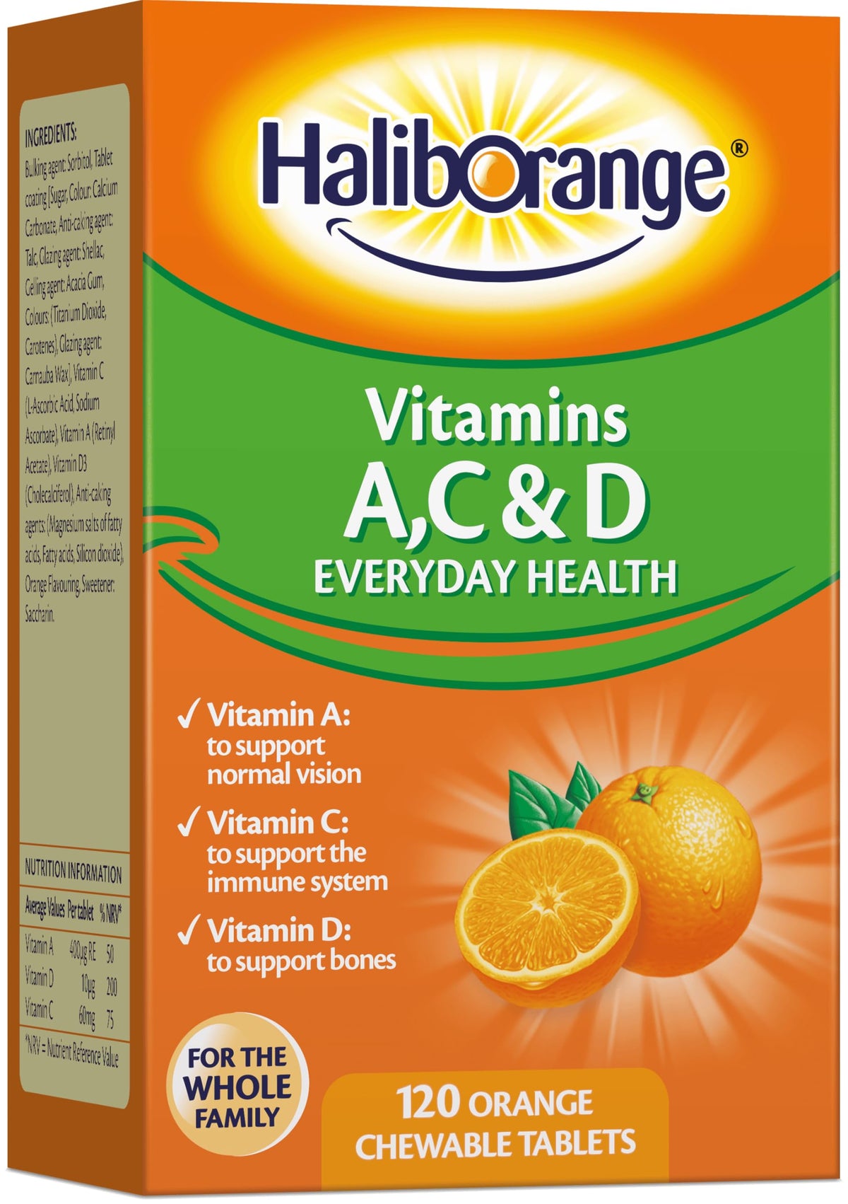 Haliborange Kids A, C and D Orange tablets 120