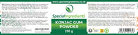 SPECIAL INGREDIENTS Konjac Gum Powder (Konjac Glucomannan) Premium Quality 250g - Vegan, Non-GMO, Gluten Free – Recyclable Container