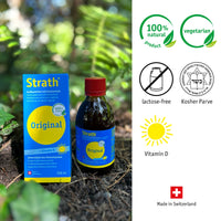 Strath Plus Vitamin D Liquid - Naturally Fermented Vitamin Food Supplement with Fermented Herbal Yeast & Vitamin D (250ml)