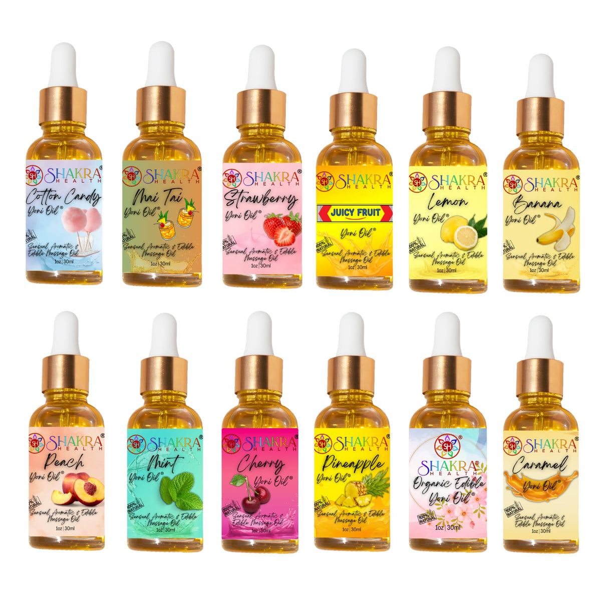 SH SHAKRA HEALTH Yoni Oil [Candy Floss] 30ml Body Massage Oil. Moisturise & Balance PH, Feminine Scent, Natural Hygeine & Fresh Smell *Organic Vegan*