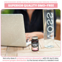 Only Nutrients | Vitamin D3 4000iu & Vitamin K2 125ug MK7 | 180 D3 K2 Enriched Vegetarian Tablets | Max Strength Supplement for Bone, Muscle & Immune System Support | UK Made Vitamin D Tablets