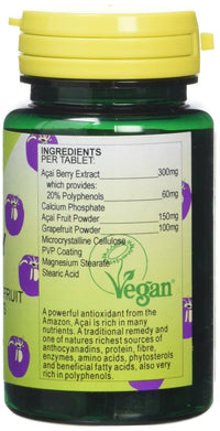 Health Plus Acai Berry Extract Weight Management And Antioxidant Plant Supplement - 60 Tablets