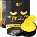Lorelis Lab 24k Gold Eye Masks for Puffy Eyes and Dark Circles - Anti-Aging, Moisturizing Effect - Under Eye Patches with Collagen, Hyaluronic Acid for Eye Bags, Fine Lines, Wrinkles - Under Eye Masks, 30 Pairs