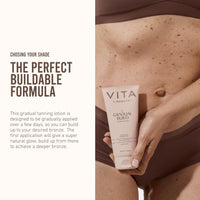 VITA LIBERATA, Fabulous Gradual Tanning Lotion 400ml & Dual Sided Self Tanner Mitt, Super Hydrating Hyaluronic Acid, Designed for Face & Body, Buildable Formula, Streak Free, Lasting Finish