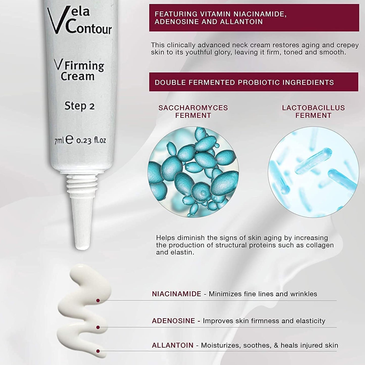 Anacis Double Chin Reducer Neck Loose Sagging Skin Lifting Tightening Firming Face Shaping. Vela Contour (CREAM)