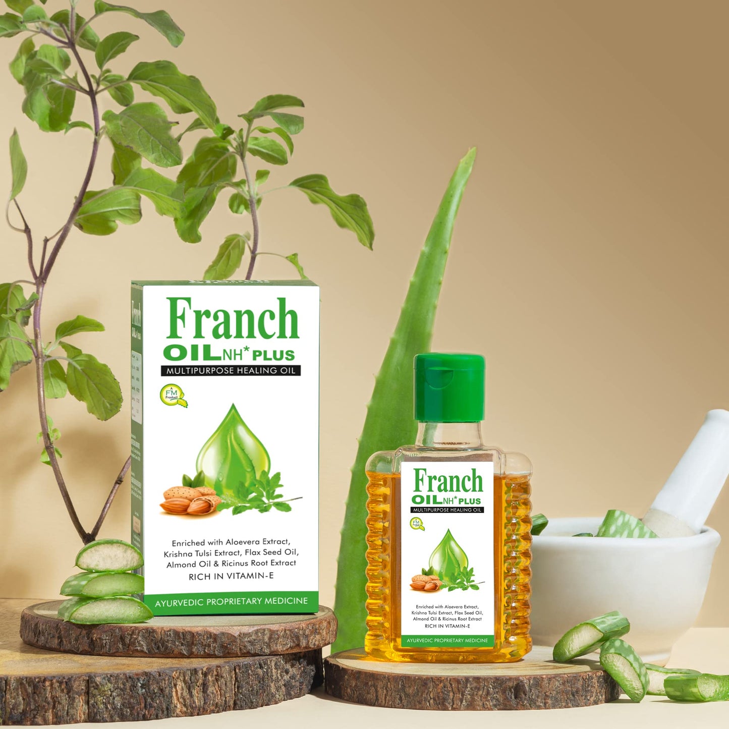 Franch Oil NH* Plus | Multipurpose Healing Oil - Stretch Marks, Small Burns, Scars, Aches & Pains - 100 ML
