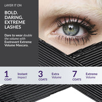 Avon Exxtravert Extreme Volume Mascara 9.5ml, With Silk-like Fibres For Extreme Volume And Buildability, For a Clump-free Look, Cruelty Free, Blackest Black