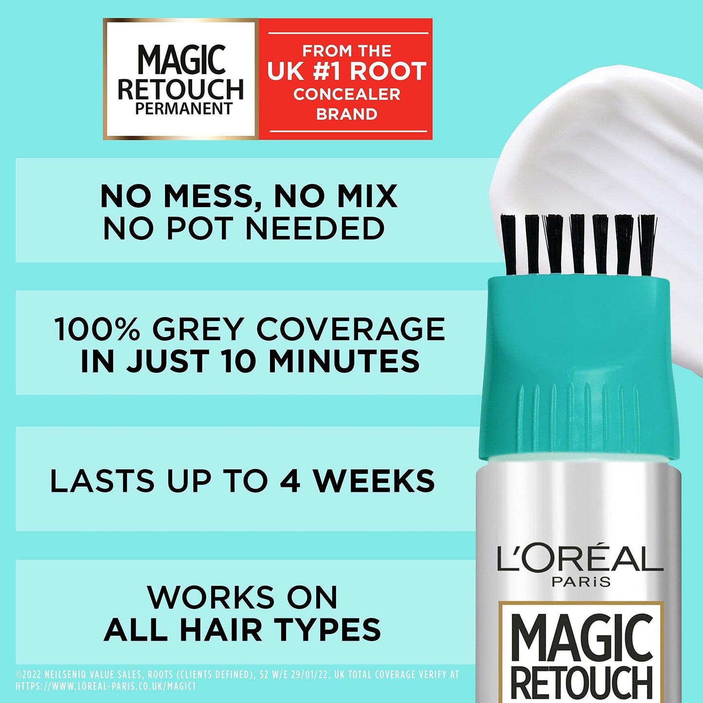 L'Oreal Paris Magic Retouch Permanent Root Concealer, Touching Up Grey Hair Dye, 5 Brown, 1 Count (Pack of 1)