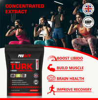 Turkesterone 14000mg | 30 Capsules Vegan Ajuga Turkestanica 50:1 Extract Supplement - Turkesterone High Strength Muscle Growth & Strength - NO Fillers or Binders by PROELITE