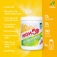 HIGH5 Recovery Drink | Whey Protein Isolate | Promotes Recovery | (Banana & Vanilla, 450g)