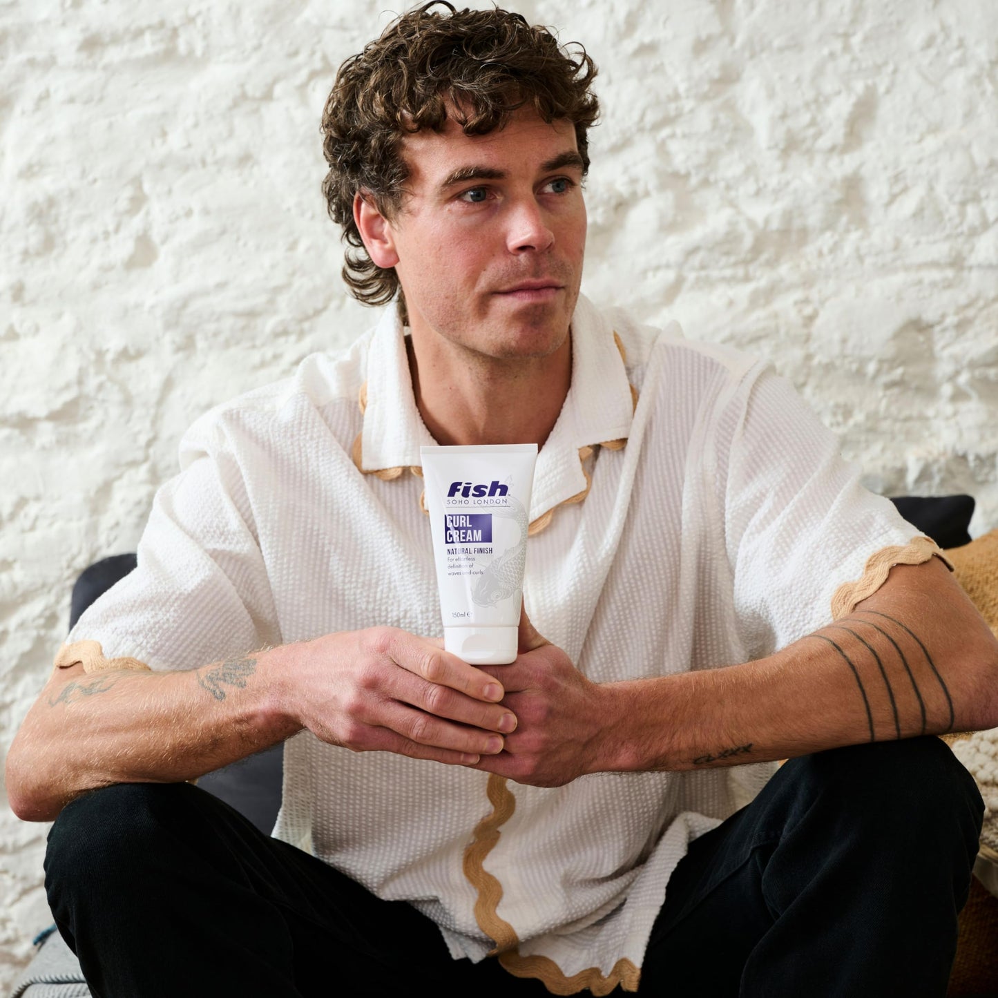 fish Fish Curl Cream 150ml – Define & Hydrate Curls with Lightweight Hold & Frizz Control – Moisturising Formula for Soft, Natural-Looking Waves