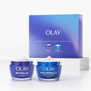 Olay Skincare Set: Hyaluronic Acid Face Moisturiser + Retinol 24 Night Cream, Skin Care for Women with Niacinamide, for Smooth & Hydrated Skin
