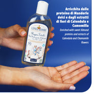 Helan, Linea Bimbi BIO, Baby Shampoo and Body Wash, Baby Wash Gel with Marigold & Chamomile Flower Extracts, Kids Shampoo & Gentle Cleanser with Sweet Almond Protein for Baby Bath, Made in Italy 250ml