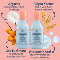 Nature Spell Bond Repair Travel Set, Includes Rosemary Oil, Shampoo & Conditioner, Protecting & Repairing, Vegan, Set of 3