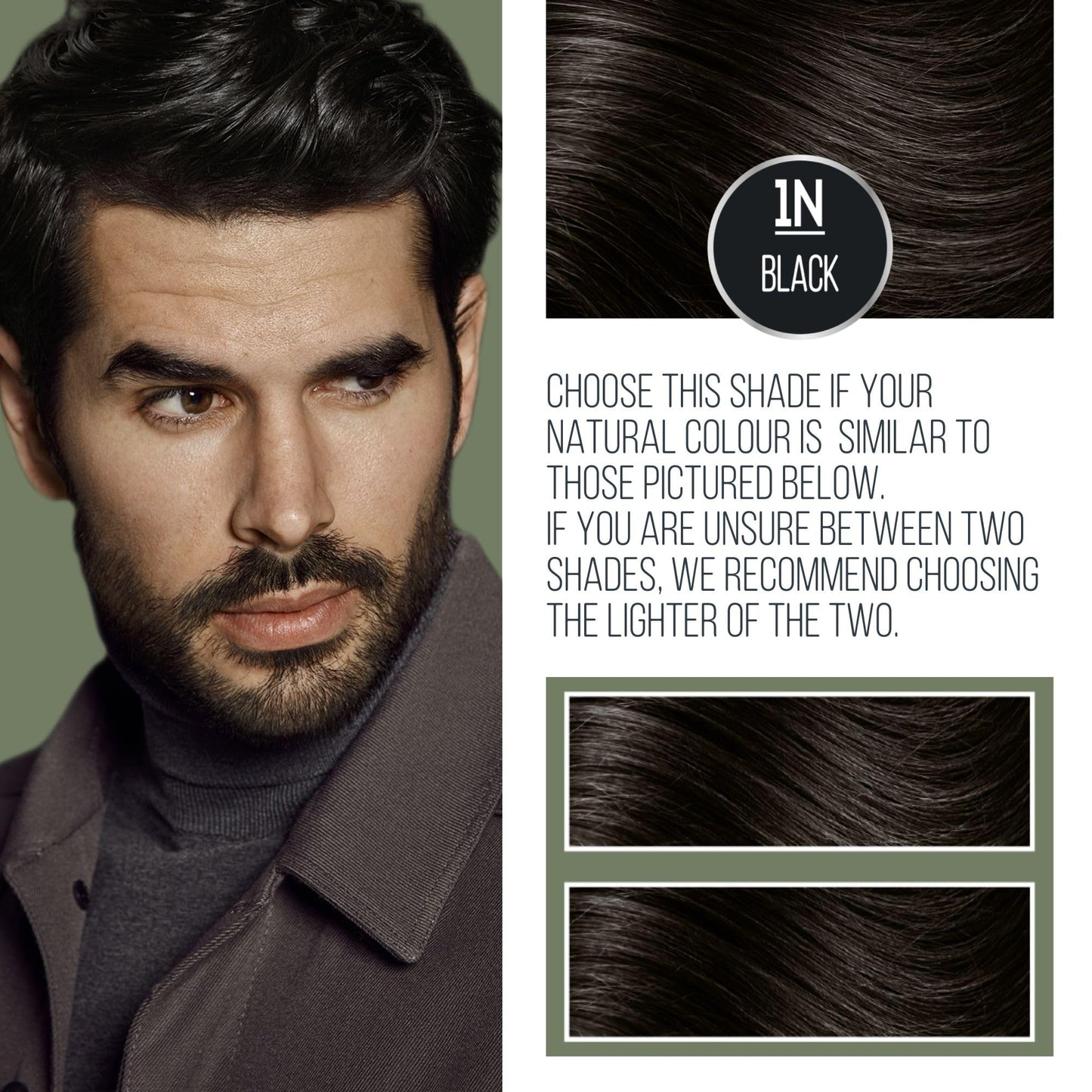 Naturtint Mens Permanent Hair Colour Gel 1N Black for Hair Beard and Moustache. Ammonia Free, up to 100% Grey Coverage, Natural Looking Long Lasting Results