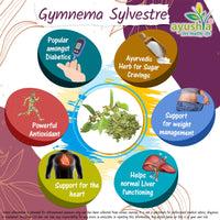 Ayushya Gymnema Sylvestre (Madhunaashini) Capsule, 500 mg Pure Extract, 60 Capsules