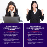 Magnesium Gummies for Kids & Adults - Magnesium Glycinate 400mg with Malate, Zinc, D3, B6 & Taurine – Blueberry & Raspberry Flavours