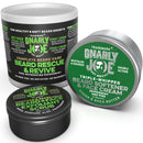 TRADEMARK GNARLY JOE EST.MMXVII Gnarly Joe Beard Rescue & Revive Gift Pack - Beard Softener 85ml & Exfoliant 50g Set for Men - Beard Cream & Face Scrub with Cocoa Butter, Peppermint & Coconut - Beard Conditioner - Made in UK