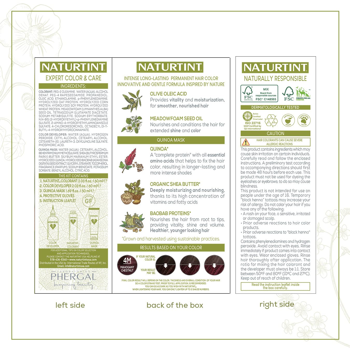 NATURTINT HAIR COLOR, 4M, MHGNY CHSTN, 5.28 FZ