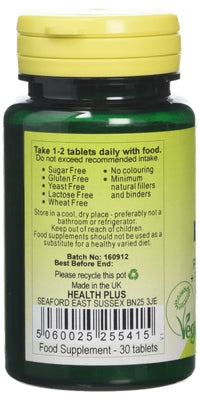 Health Plus Red Clover (40mg Isoflavones) Women's Health Plant Supplement - 30 Tablets