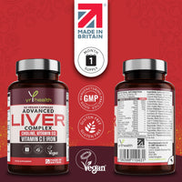 yrhealth Vegan Liver Support Supplement - Liver Tablets with Vitamin C, Acai, Ginger Root, Turmeric- 30 Day Liver Detox Capsules, Cleanse & Support Men & Women - Made in The UK by YrHealth