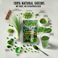 33Fuel Daily Greens Powder - UPF-Free Premium Superfood & Fibre Blend for Gut Health with only Natural Ingredients, Daily Greens Super Blend, Vegan, Handmade in The UK – Original