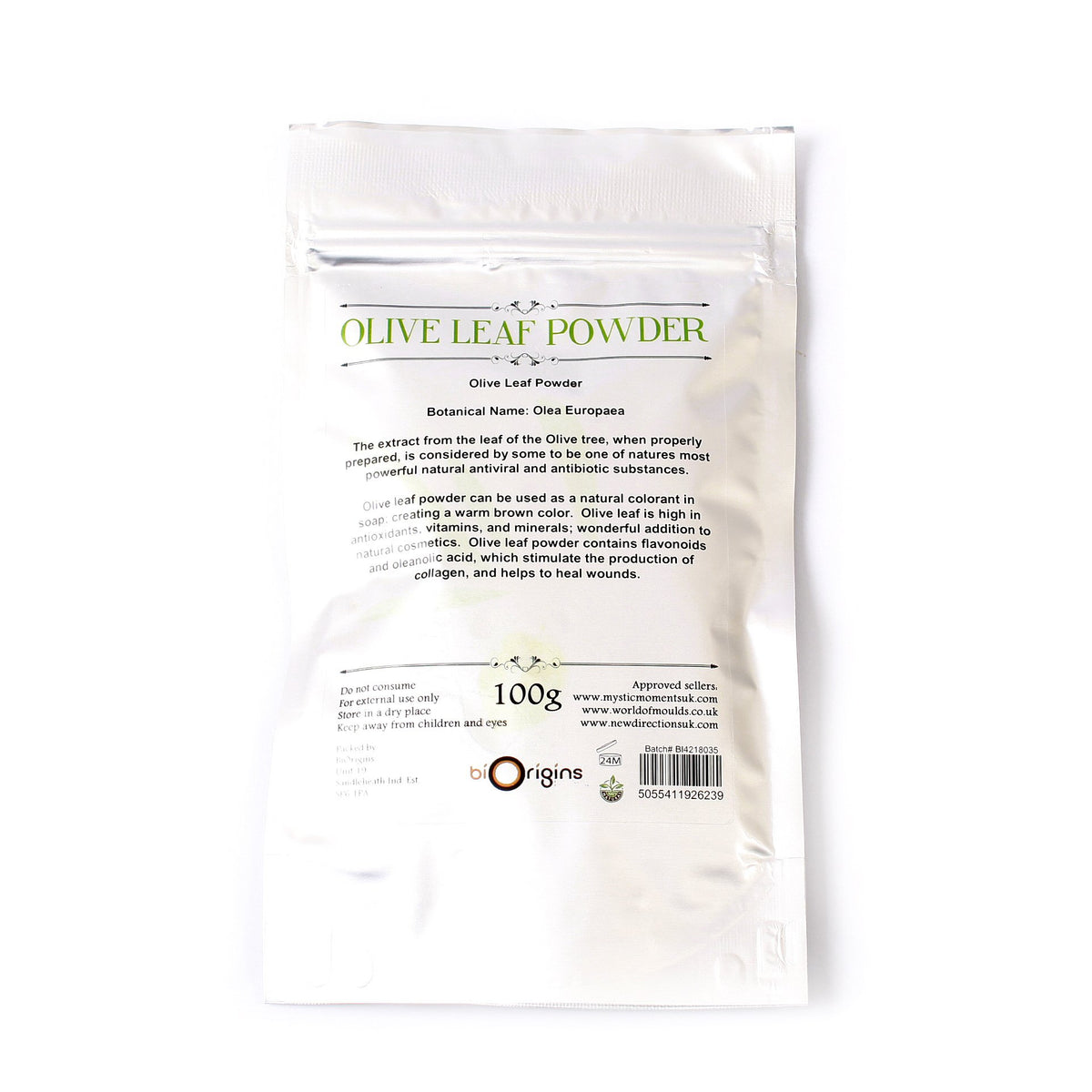 Mystic Moments Olive Leaf Powder 100g